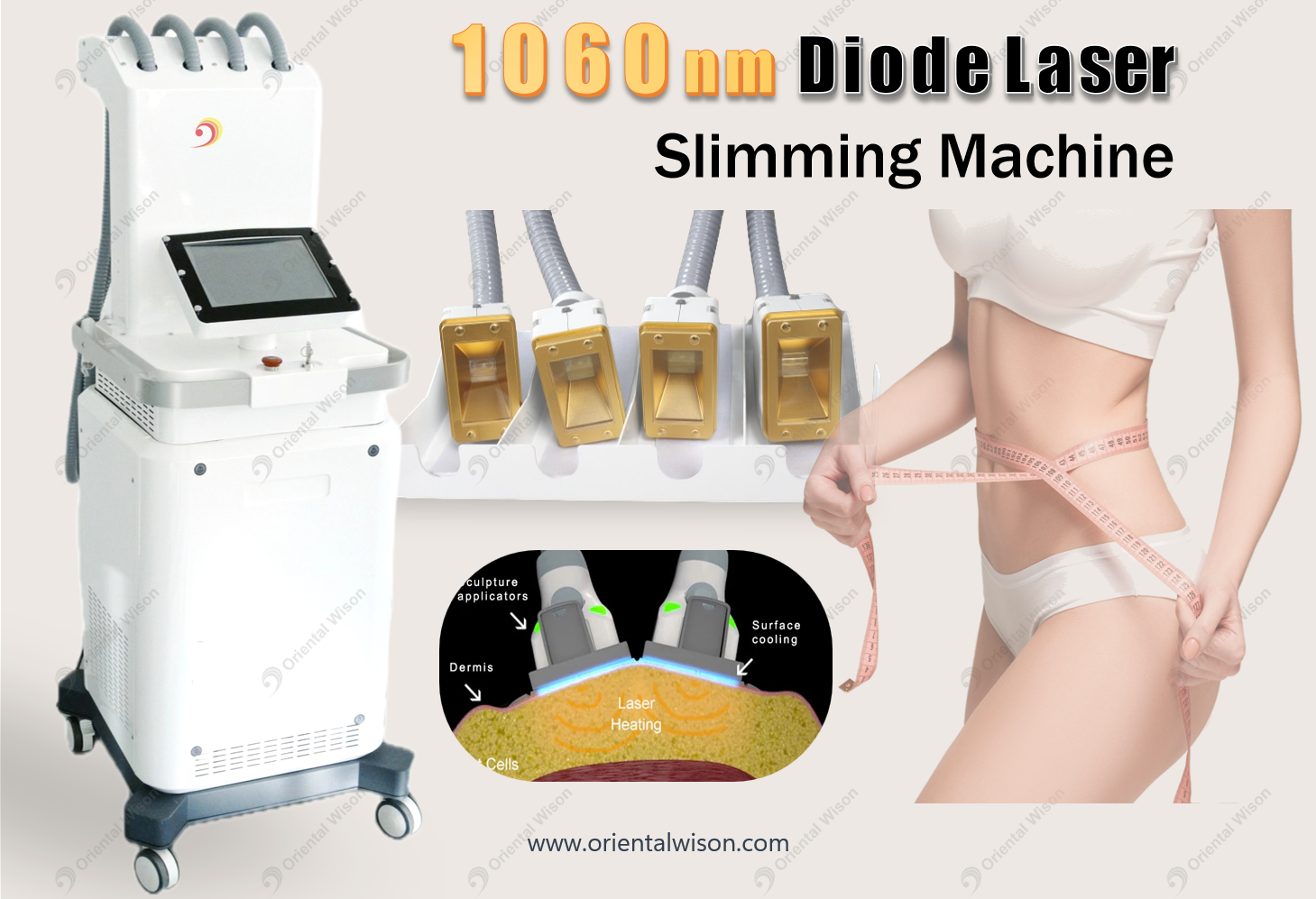 1060nm Diode Laser Skulptur Icke-invasiv kroppsbantning Maskin