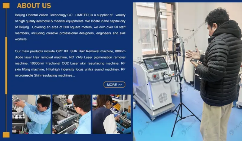 Välkomna! Kundbesök vår fabrik, Test Alexandrite Laser